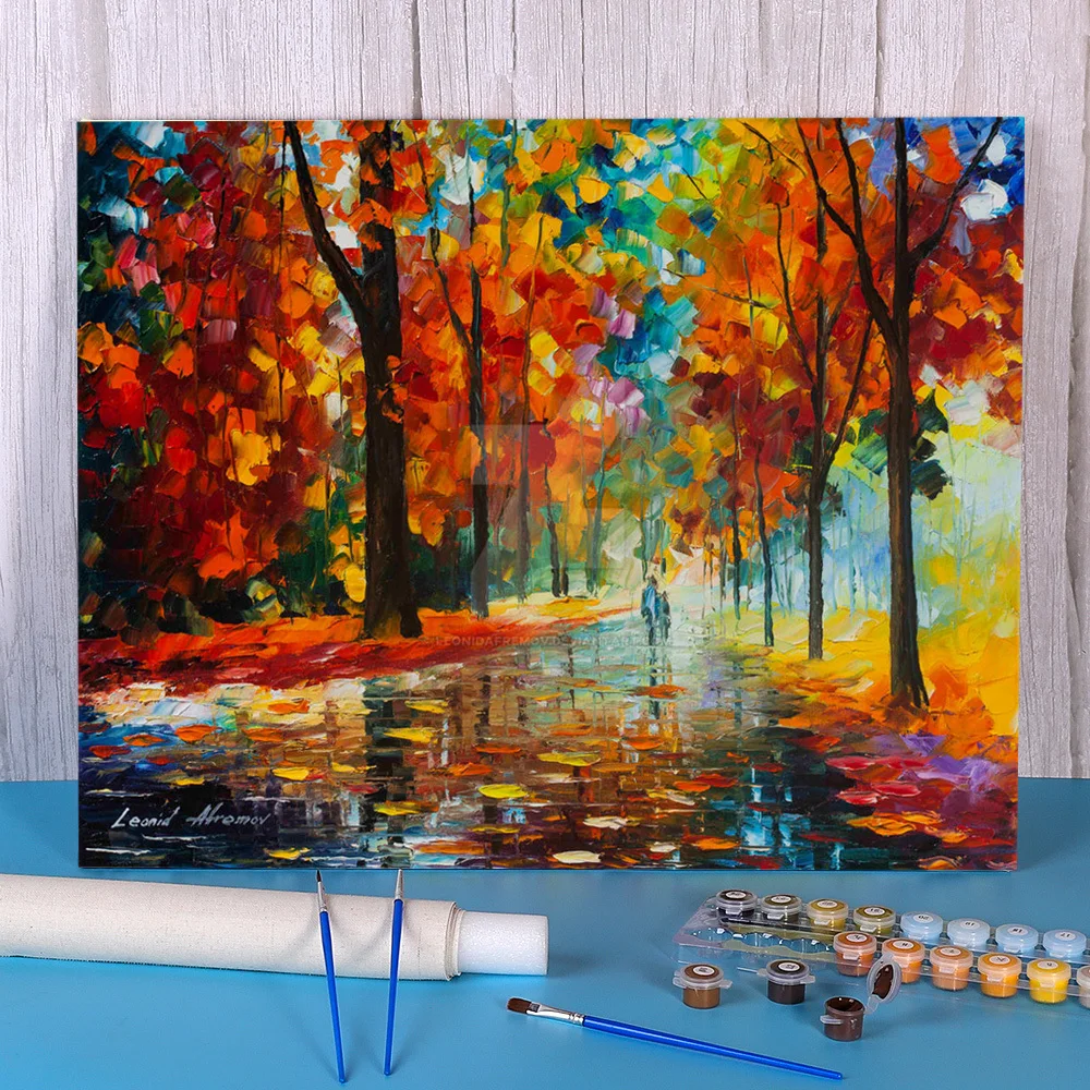 Modern Paint By Numbers Kit Orange Creamsicle Craft Supplies & Tools