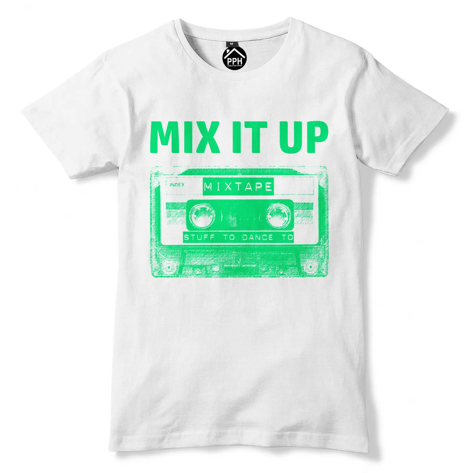 Mix It Up футболка для старшей школы 80s Кассетная лента музыкальная Топ танец диско 355