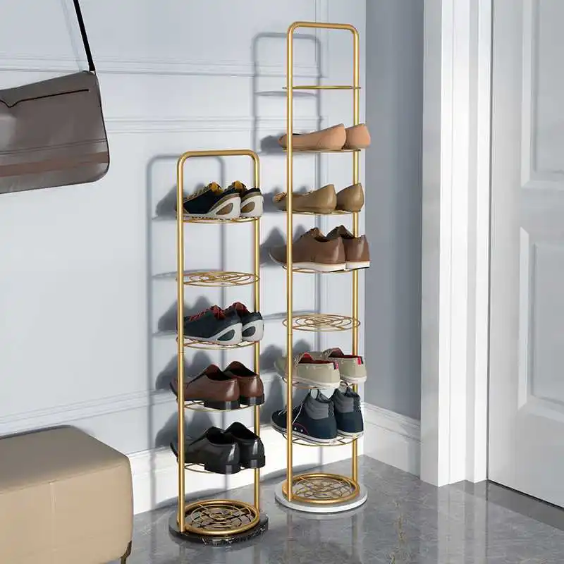 Gold Metal Wall Shoe Rack Shelf 