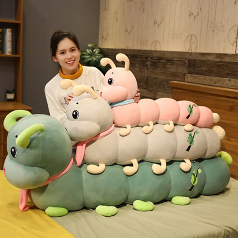 

High quality plush toy doll Soft stuffed toy caterpillar pillow Pillow for Children Kids Sleeping Cushion Cartoon Birthday Gift