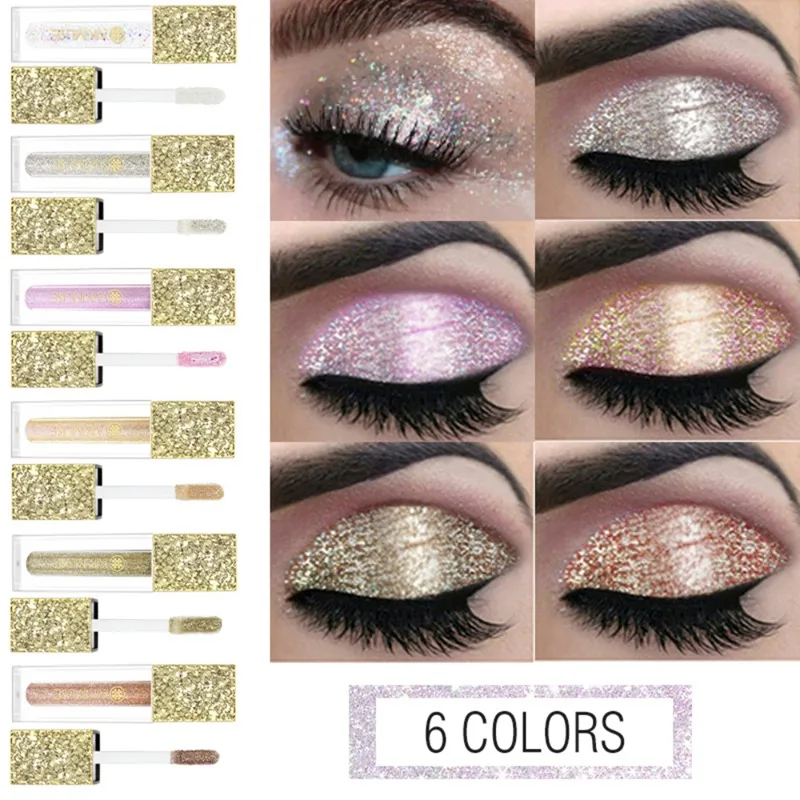 Diamond polarized liquid eye shadow pearlescent eye shadow liquid lasting not blooming beauty