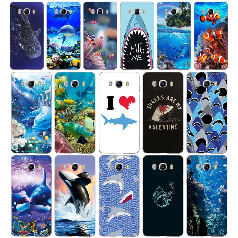 254FG ocean Whale Sharks fish Soft Silicone Tpu Cover phone Case for Samsung j3 j5 j7 2016 2017 j330 j2 j6 Plus 2018 | Мобильные