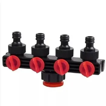 

1 pcs Garden Irrigation 4-Way Tap Hose Splitter Garden Drip Hose Fittings Connector Irrigation Set Garden Shunt