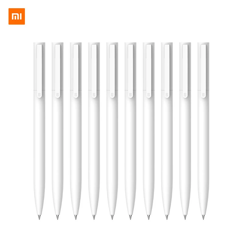 

Гелевые ручки Xiaomi Mi, 10 шт., 0,5 мм, черные/синие Сменные чернила
