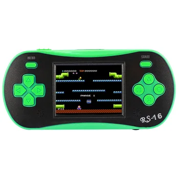 

Rs-16 Children'S Classic Handheld Video Game Player 2.5 Inch 8 Bit Game Console Built In 260 Classic Games Green