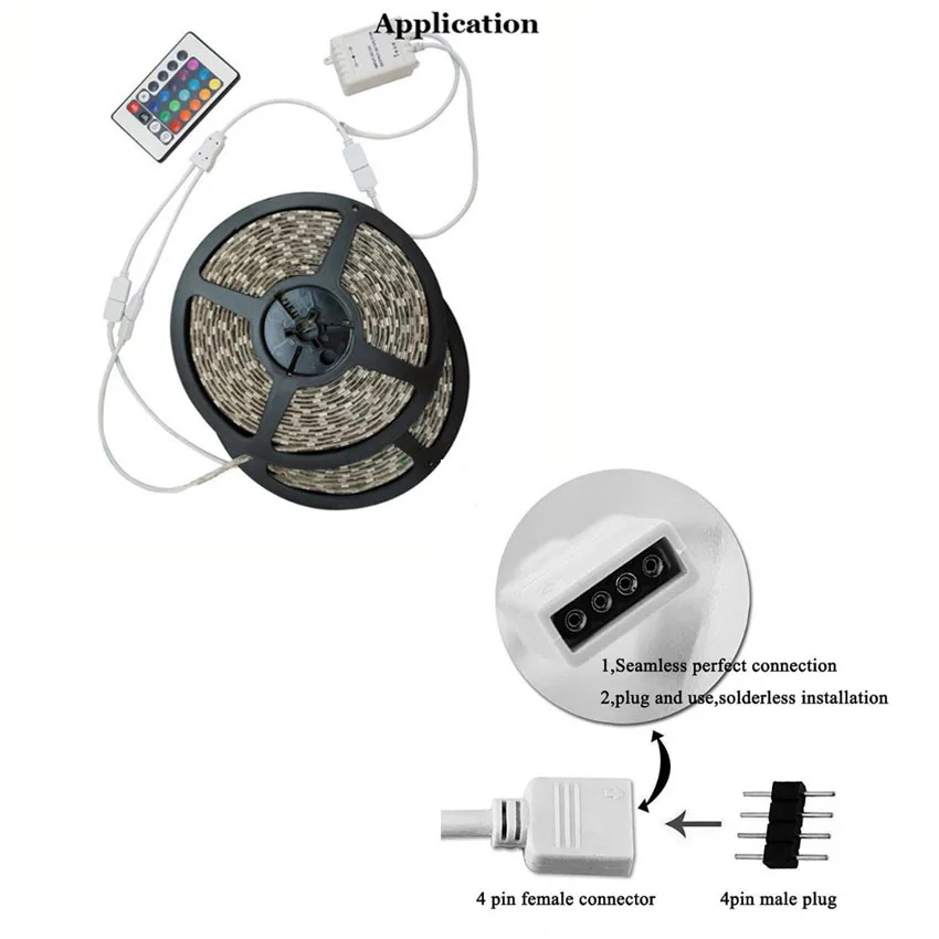 4 Pin RGB Соединительный кабель 1 до 2 3 4 порта светодиодный разветвитель кабеля провода для RGB светодиодные ленты с 4-контактными штекерами
