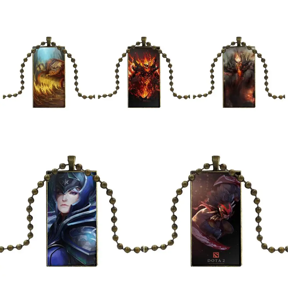 Игры Dota 2 для унисекс вечерние подарочные Стеклянные Кабошоны колье кулон