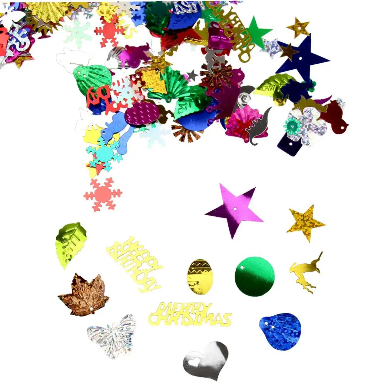 

1set Practical Mixed Sequins Multi Usage Decoration Spangles DIY Metal Sequins for Craft Sewing