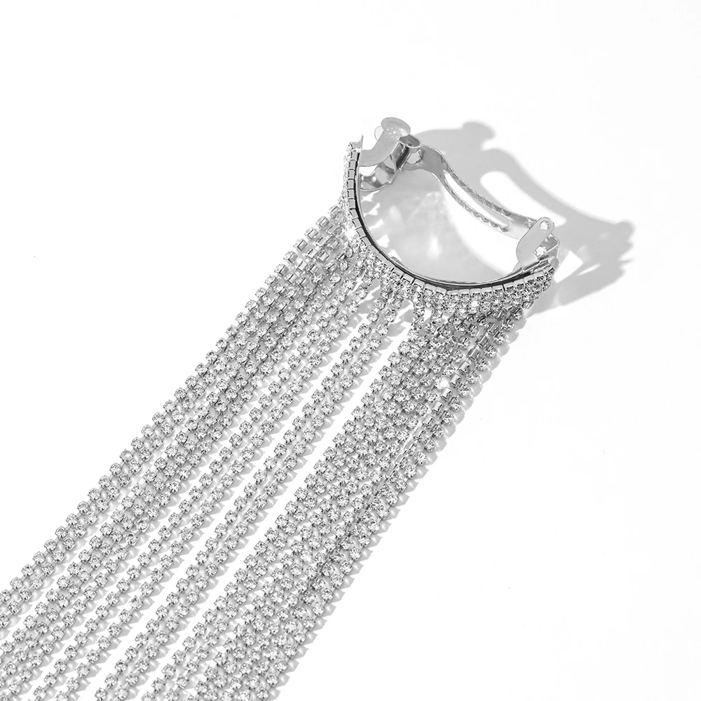 Fashion Out All-match Net Celebrity Flashing Diamond Fringed Headwear Headband New Wave Korean High-end Design Hair Accessories |
