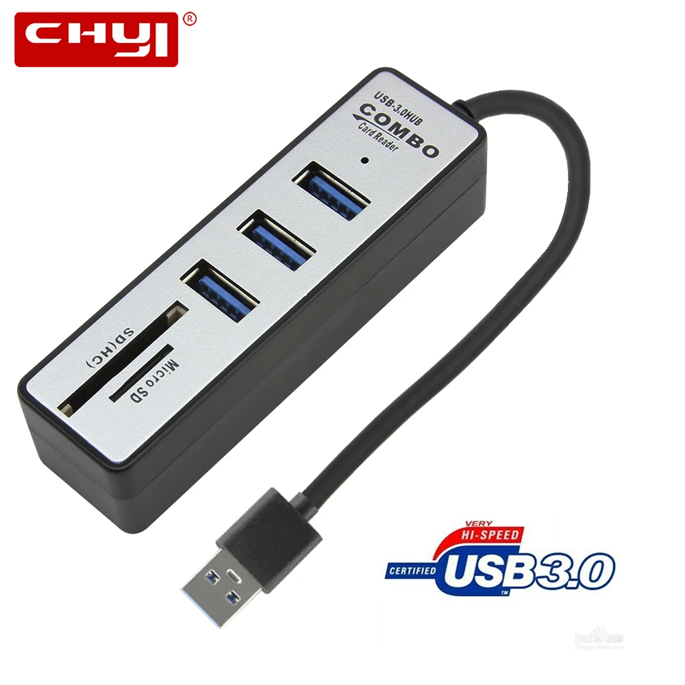 USB chyi Hub 3,0 мульти порт в одном сплиттере Usb3.0 2,0 Hab Micro SD/TF кардридер концентраторы Мини Комбо аксессуары для ПК компьютера