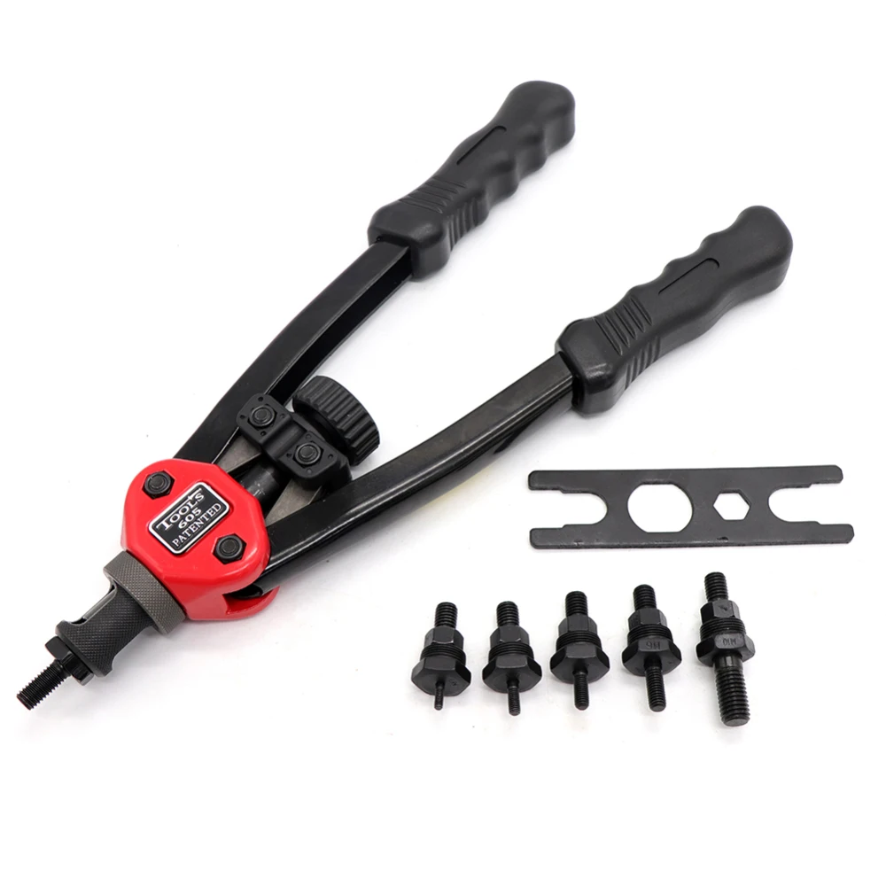 

Riveter Gun Auto Rivet Tool 13" Blind Rivet Nut Gun Heavy Hand INSER NUT Tool Manual Mandrels M3 M4 M5 M6 M8 M9 M10 B-605