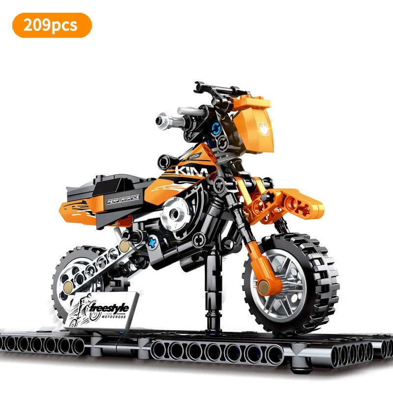 

Creator KTM Motorcycle Speed Racing Moc Technic Motorbike Ready To Race Building Blocks Toys For Kids Boys Gift