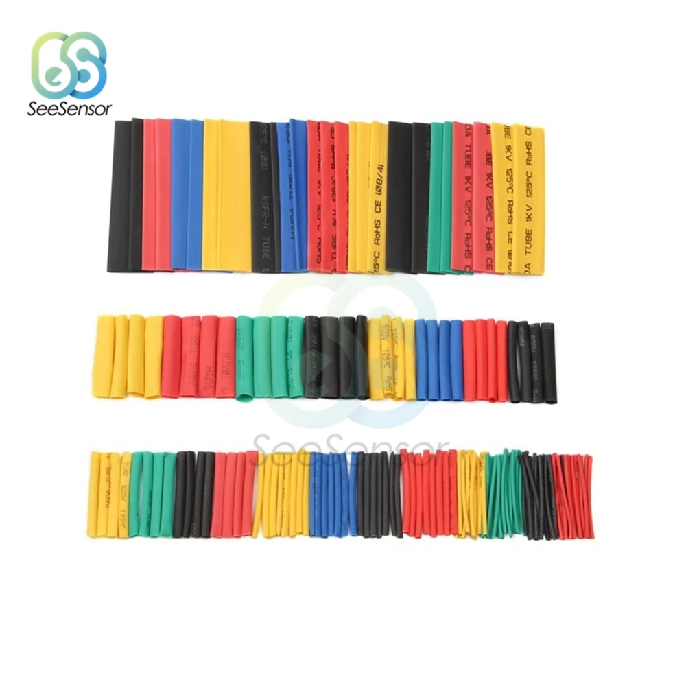 

164pcs Polyolefin Shrinking Assorted Heat Shrink Tube Wire Cable Insulated Sleeving Tubing Set