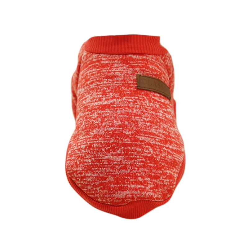 red Одежда для собак зимняя одежда классическая одежда для собак Ropa собака Перро одежда для маленьких собак мягкий свитер для собаки - Цвет: red