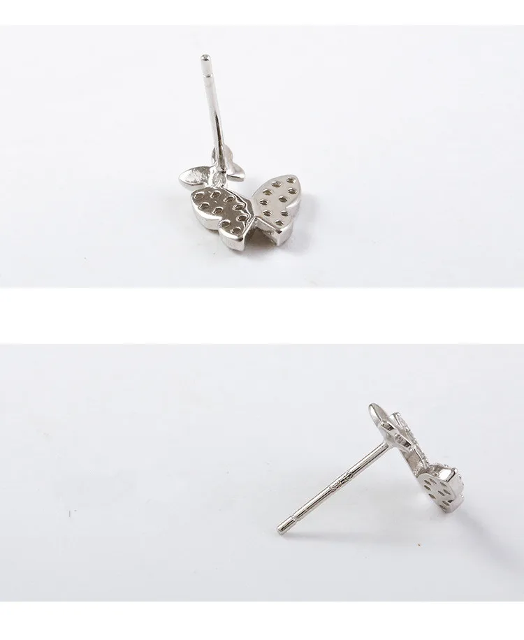 925 пробы Серебряный Сережка-гвоздик в форме бабочки для женщин и детей рождественские подарки ювелирные изделия Подвесные серьги de ley 925 mujer eh1293