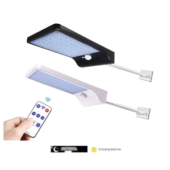 

48 LED solar powered light by IPR motion sensor LED landscape solar garden street light remote controller & timer metal pole sol