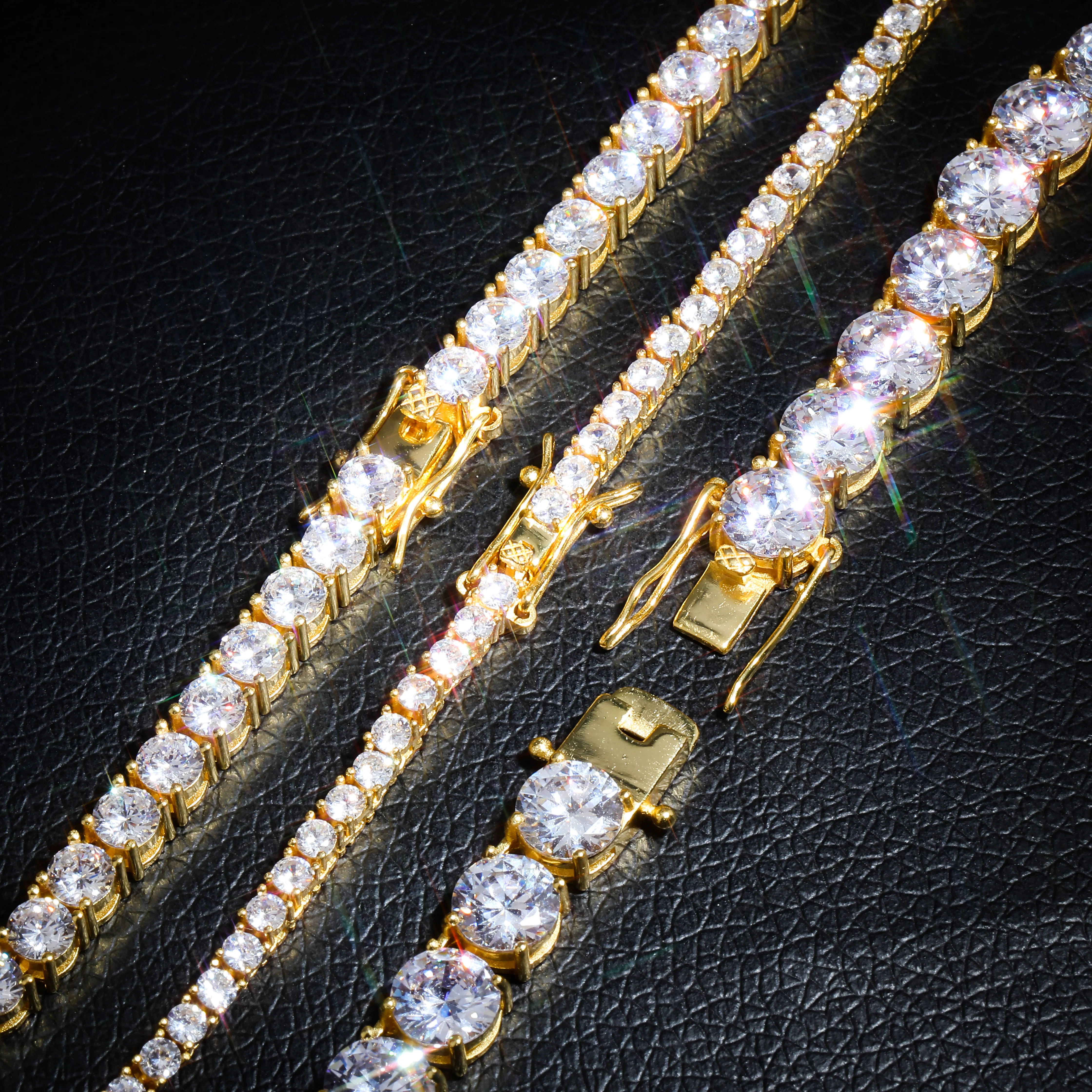 JINAO, новинка, 925 пробы, серебро, 3 мм, мужское ожерелье, Bling CZ Iced Out, хип-хоп, золотые и серебряные ювелирные изделия, звено, теннисная цепочка для подарка