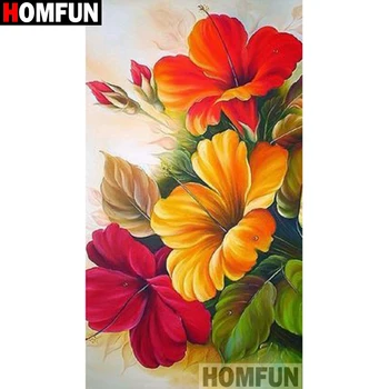 

HOMFUN Square Round Drill 5D Diamond Painting Environmental Crafts Full Diamond Embroidery "Flower landscape" Home decor A27163