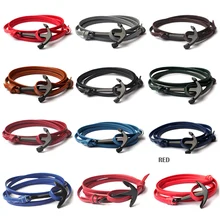 Meajoe модный качественный золотой браслет из сплава с якорем, очаровательные многослойные кожаные браслеты "Дружба" для женщин и мужчин, ювелирные изделия, подарок