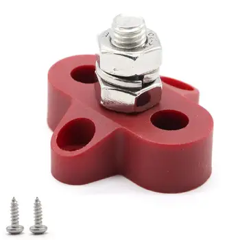 

Single Heavy-Duty Busbar Terminal Studs M8 Volt DC 48V Yacht Accessories Automobile Replacment Terminal Stud Nylon + Metal