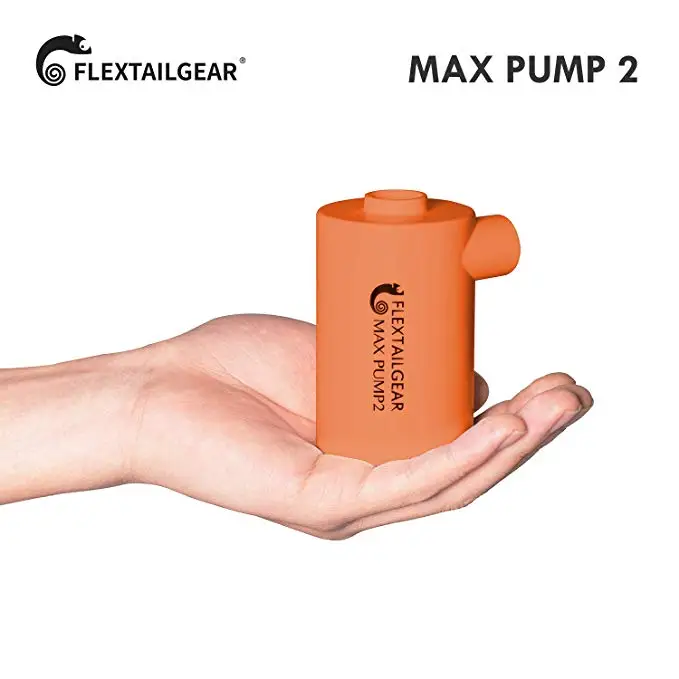 Flextail MAX Pump 2 портативный воздушный насос USB Перезаряжаемый надувной дефлятор для надувного матраса походный коврик кровать спальный коврик Надувное - Цвет: Orange