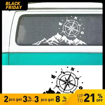 

Car Body Mountain and compass Auto Sticker Fun Personality Car Sticker Decal Car Styling