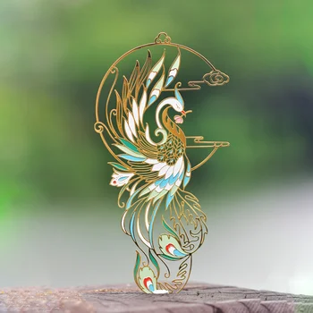

Phoenix Metal Bookmark Creative Literature and Art Retro-antiquity, Small Fresh Chinese Style Souvenir