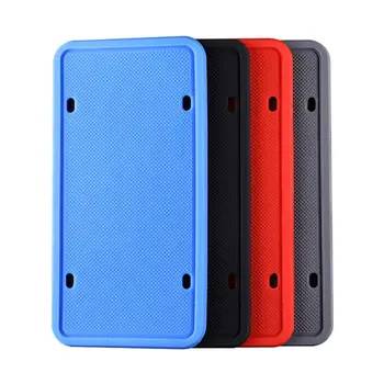 

Rust-proof Silicone License Plate Frame Rattle-proof Car Modification Durable B36B