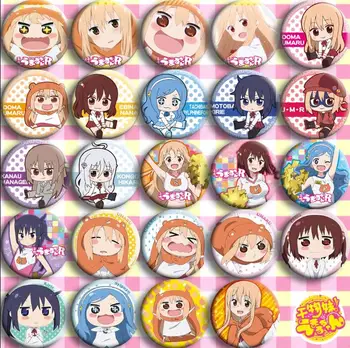 

24pcs/1lot Anime Himouto! Umaru-chan Ebina Sylphyn Kirie Figure 5109 Badges Round Brooch Pin Gifts Kids Toy