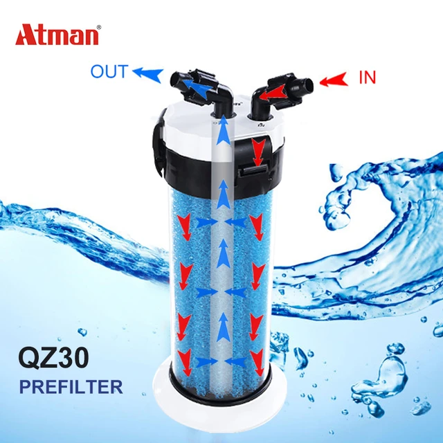 Atman Qz30 Aquarium Fish Tank Pre-filter Turtle Tank Externe Filter Externe Filter Geschikt Voor Zoet En Zeewater - Filters & Accessories AliExpress