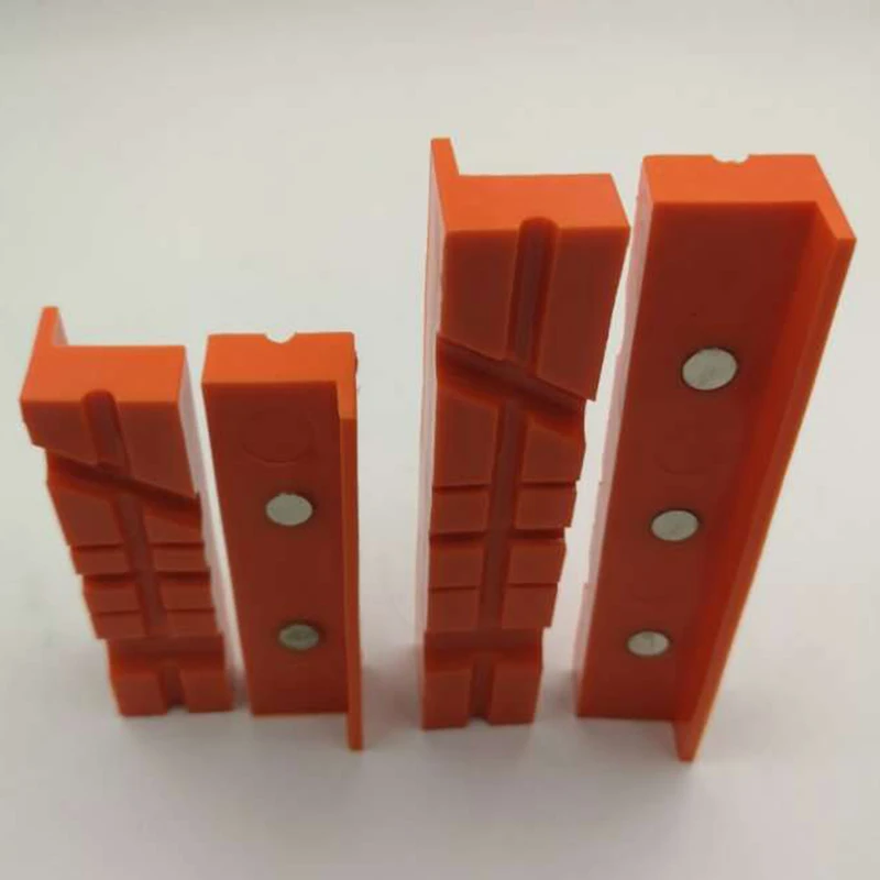 Горячая 2 шт. 4,5 inchMagnetic скамья тиски подкладка под челюсть мульти-паз тиски держатель Захваты тяжелый для фрезы для сверлильного станка аксессуары
