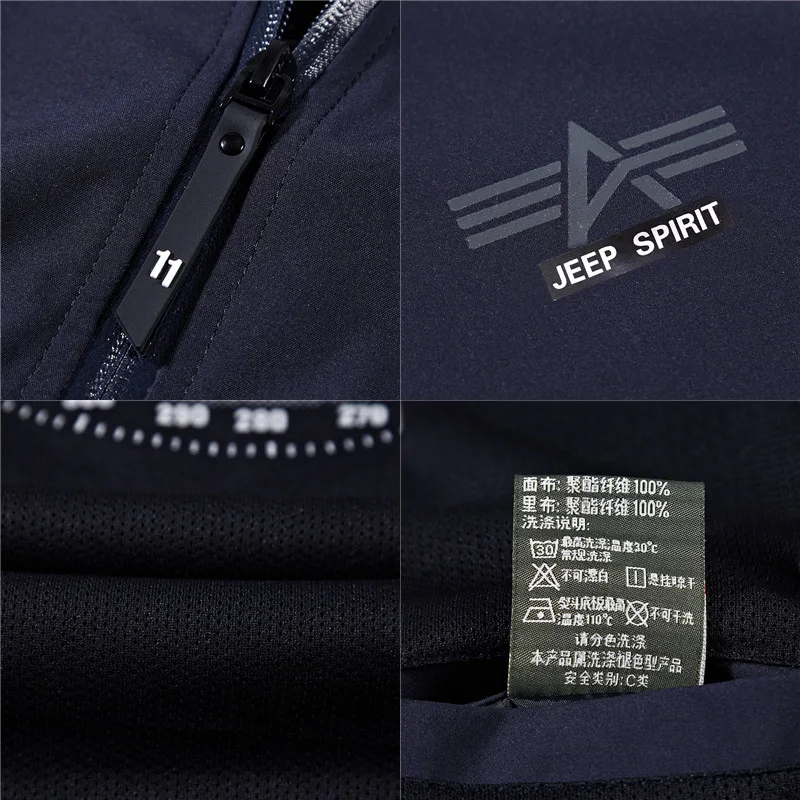 JEEP SPIRIT оригинальные брендовые осенние куртки модные с капюшоном воротник быстросохнущее пальто Мужская сетчатая юбка Ветровка Военная куртка