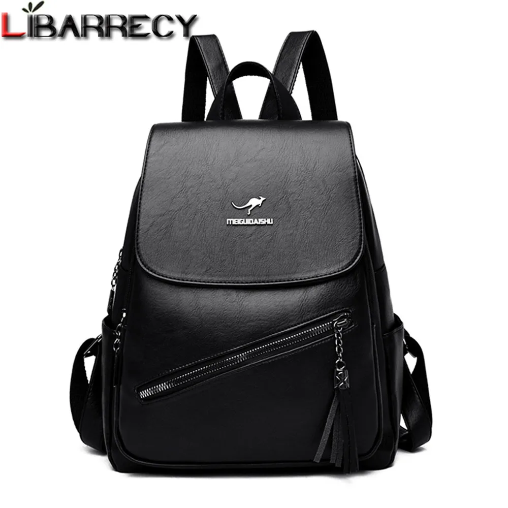 Натуральная кожа женский рюкзак Дизайнерские Длинные молнии сумка Mochila с