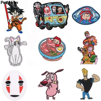 

A3206 Patchfan Cartoon Cat Dog Patch Embroidered Applique Iron On Clothes Design DIY Sew On Badge Backpack