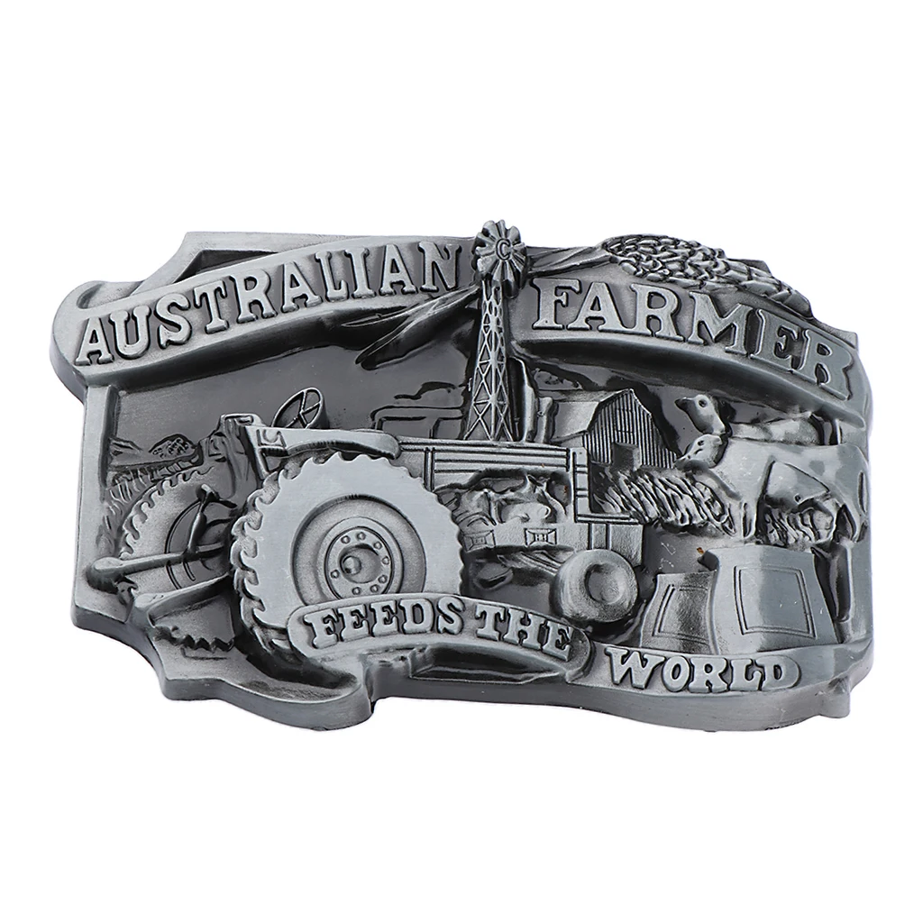 Men's Western  Cowboy Ranch Machine Tool Bronze Belt Buckle