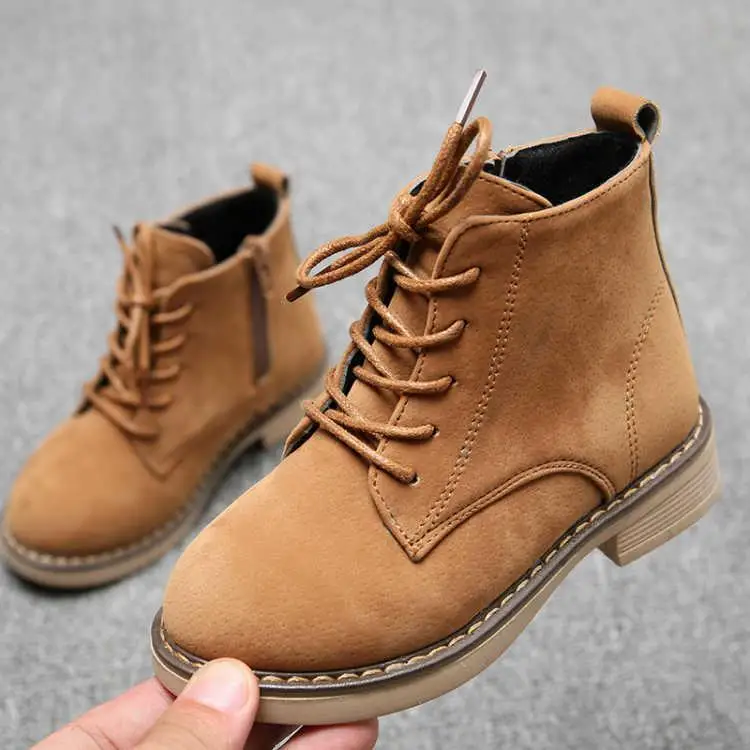 

New Female Martin Boots British Wind Boots Autumn and Winter New Short Boots In The Tube Cotton Boots Yellow Boots