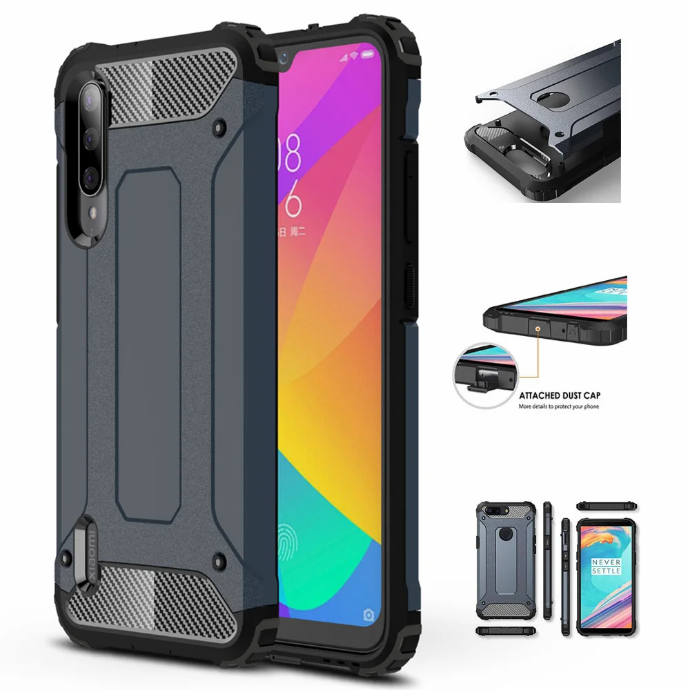 Для Xiaomi mi CC9E/A3 двухслойный чехол Броня противоударный жесткий прочный Чехол для mi CC9/mi A3 Lite Гибридный ПК силиконовый чехол