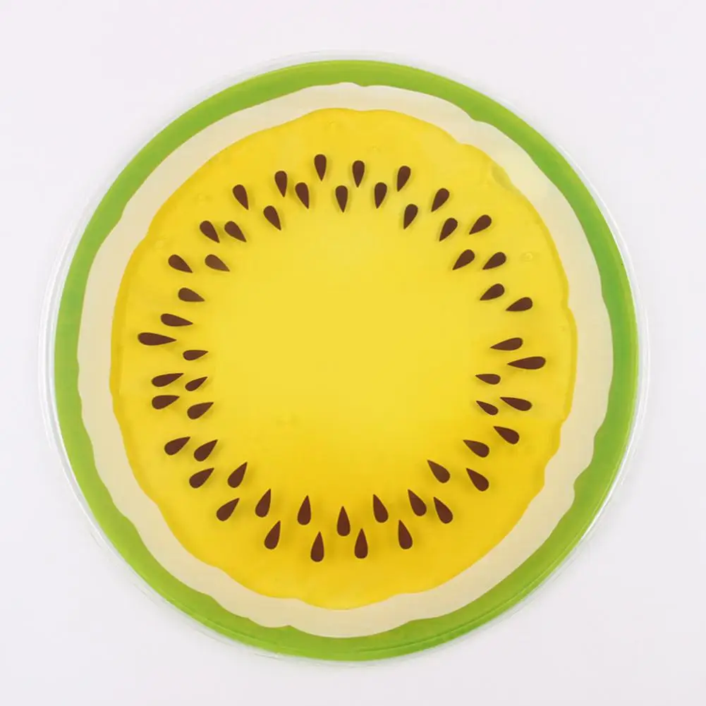 TPFOCUS Fruit Pet Ice Mat Round Fruit Pattern Gel Pet Ice Mat PVC gel Dog Summer Cooling 35cm in diameter small dogs nontoxic