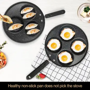 

Four-hole Omelet Pan For Eggs Ham PanCake Maker Frying Pans Creative Non-stick No Oil-smoke Breakfast Grill Pan Cooking Pot
