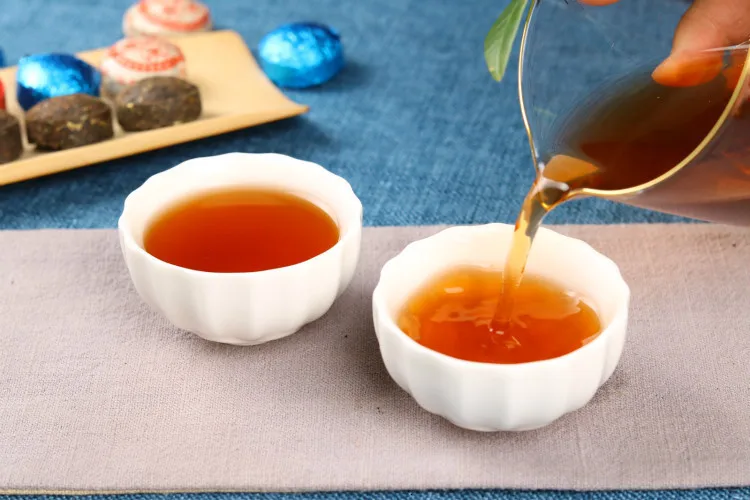 5 видов чая ПУ Эр 5-9 г/шт., такие как клейкий рис, спелый чай пуэр, Роза пуэр, чай Жасмин цветок Пу эр, вкус