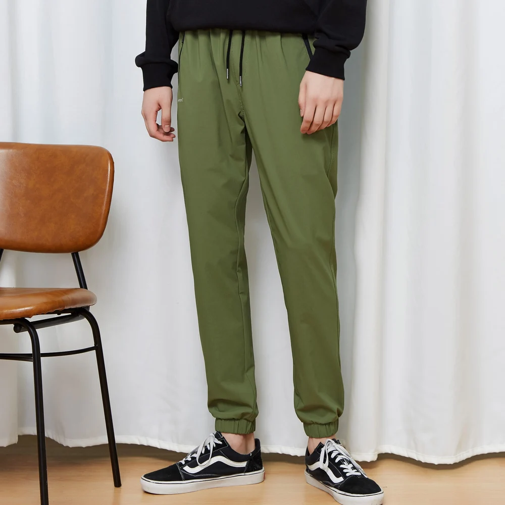 Metersbonwe, мужские спортивные штаны, новые осенние повседневные брюки, прямые модные штаны для бега, мужские брендовые свободные брюки, высокое качество - Цвет: Dark olive green