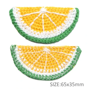 

David accessories Carrot Fruit Cherry Crochet Knitted Patches Appliqued Needlework DIY Sewing Clothes Crafts Headwear,10Yc12529