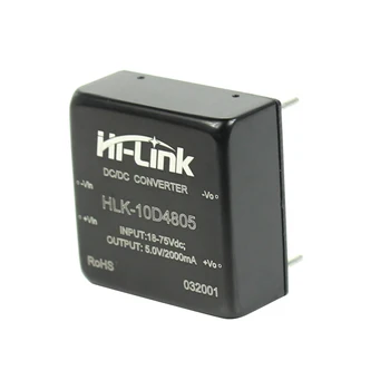 DC-DC Aislado entrada 18-75v y salida de 5V/2A/10W,  Module DCDC, 25.4*25.4*11mm Hi-Link HLK-10D4805 24v, 48v 1