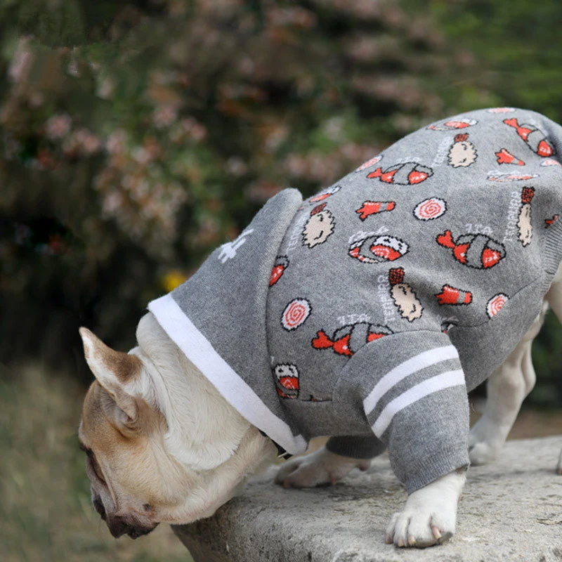 Зимняя одежда для мопса французская одежда для бульдога Schnauzer Вельш-корги свитер пальто дропшиппинг костюм для мопса Одежда для собак Одежда