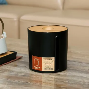 

Wood Napkin Holder Round Shape Wooden Plastic Tissue Box Case Home Kitchen Paper Holdler Storage Box Accessories Trump