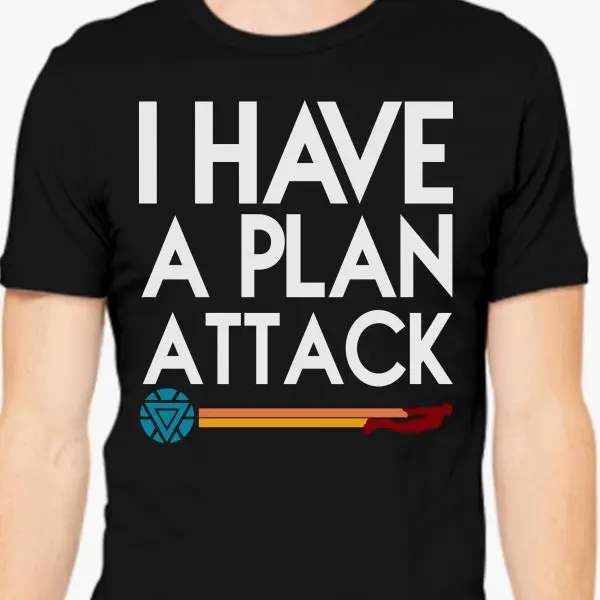 2019 модная мужская футболка с принтом I Have A Plan 100% хлопковая |