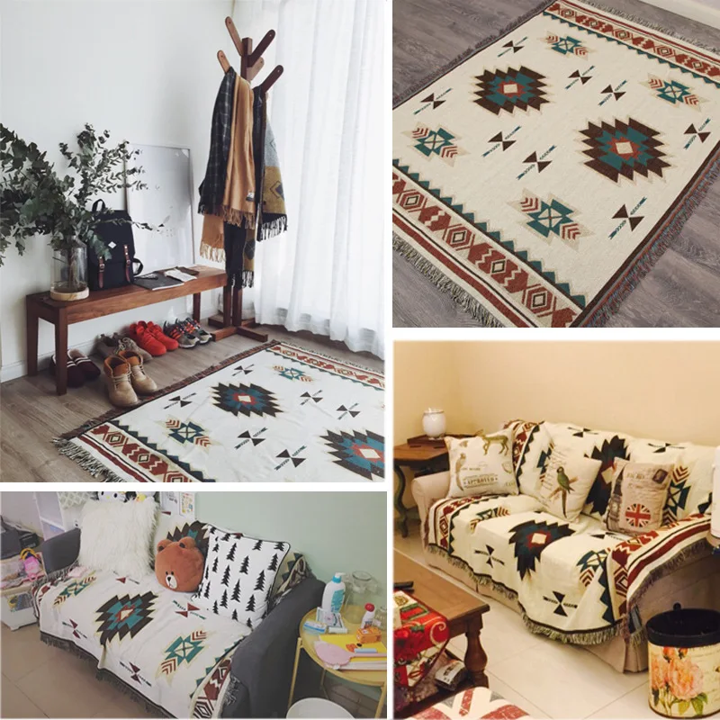 

Blanket Sofa Cushion Fabric Decoration Multi-functional Blanket Sofa Cover Full Cover Fabric Blanket