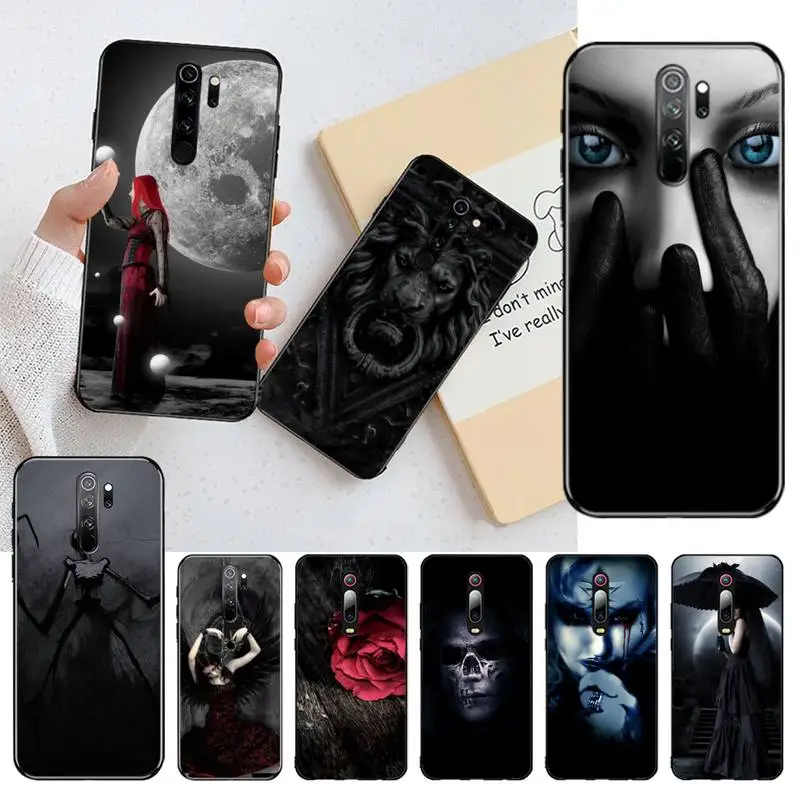 CUTEWANAN темно-готические обои черный мягкий чехол для телефона Redmi Note 8 8A 7 6 6A 5 5A 4 4X 4A