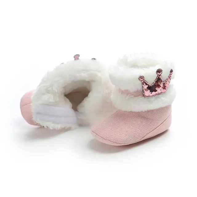 chausson botte bébé fille souples et adorables Bottes de neige pour b b fille chaussures chaudes souples adorables pour nouveau n premiers pas