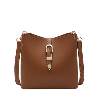 

Pure Color Retro Pu Leather Women Handbags Female Messenger Bags Ladies Shoulder Bags 2020 New Fashion Casual Bucket Bags
